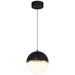 Access - 23946LEDD-BWA/WHT - LED Pendant - Unity - Black with Antique Brushed Brass