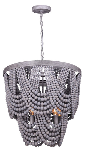 Solana Five Light Chandelier Gray