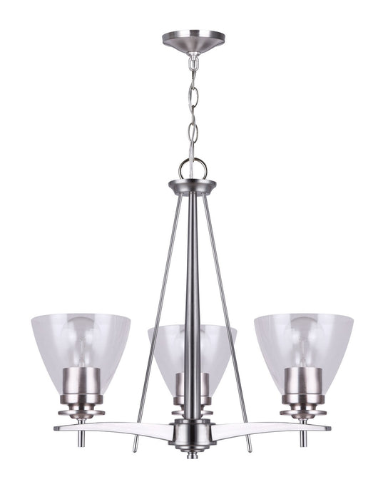 Canarm - ICH256A03BN-RG - Three Light Chandelier - Canarm - Brushed Nickel