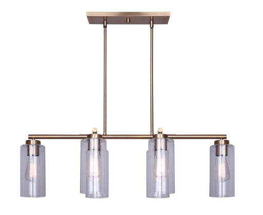 Jett Six Light Chandelier Gold
