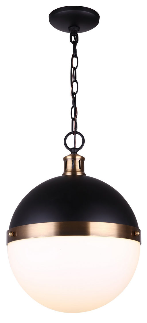 Canarm - IPL708B01BKG - One Light Pendant - Delta - Matte Black And Gold