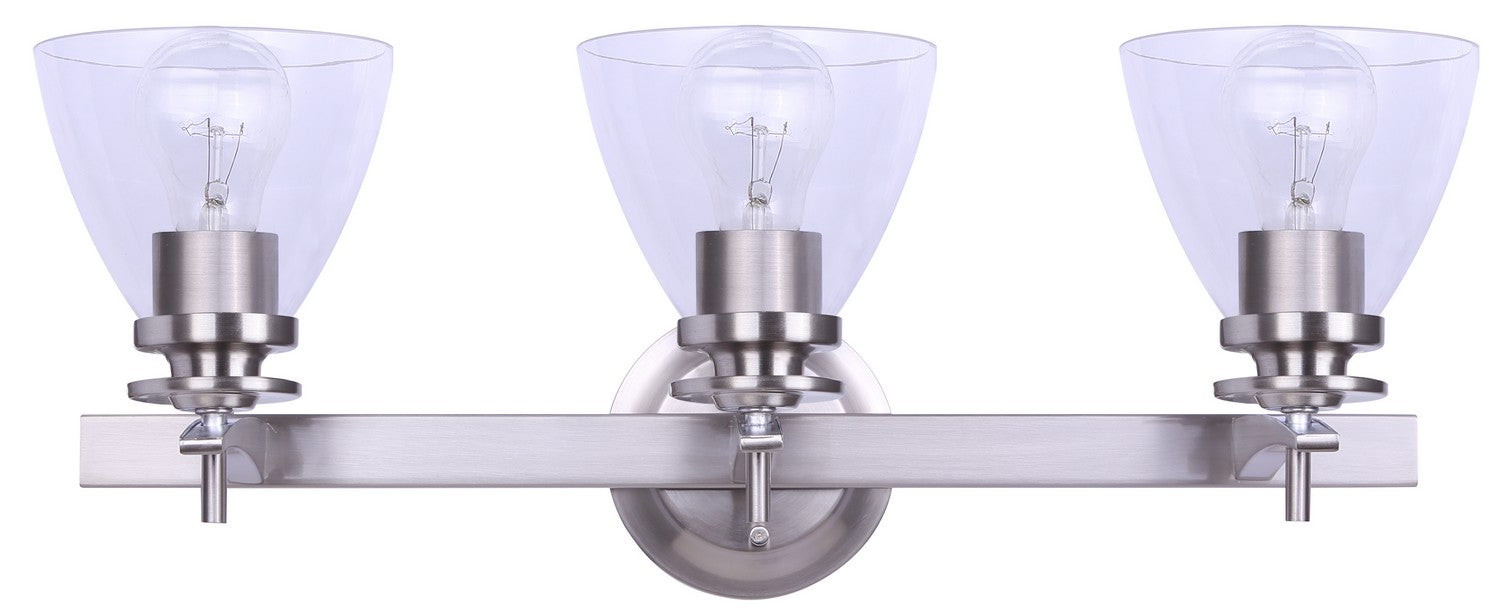 Canarm - IVL256A03BN-RG - Three Light Vanity - Ivl256A03Bn-Rg - Brushed Nickel