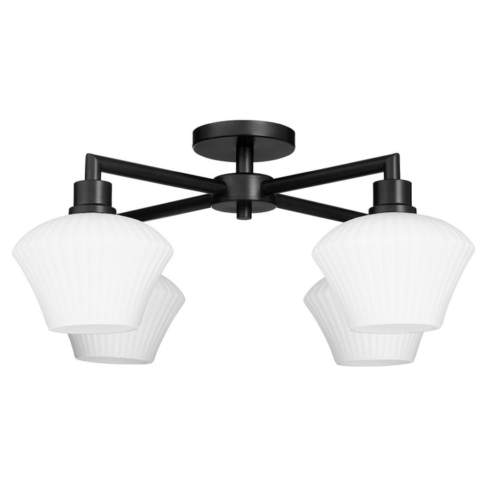 Quorum - 3221-26-59 - Four Light Flush Mount - Cassini - Matte Black