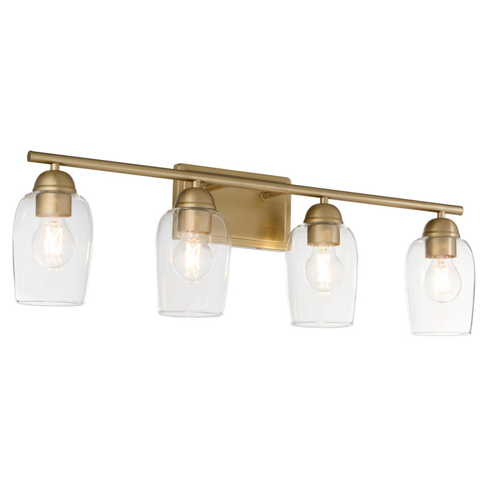 Quorum - 5112-4-80 - Four Light Vanity - Wallinger - Aged Brass