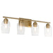 Quorum - 5112-4-80 - Four Light Vanity - Wallinger - Aged Brass