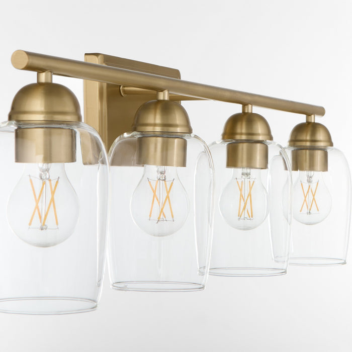 Quorum - 5112-4-80 - Four Light Vanity - Wallinger - Aged Brass