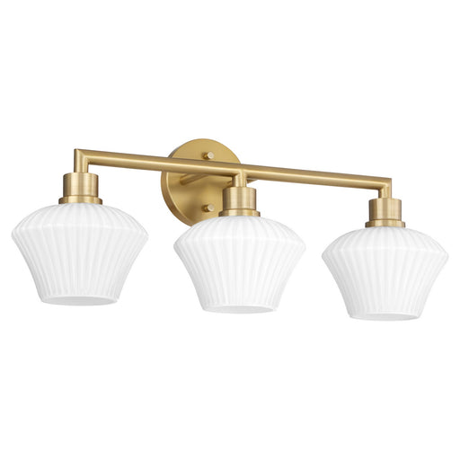 Cassini Three Light Vanity Aged Brass