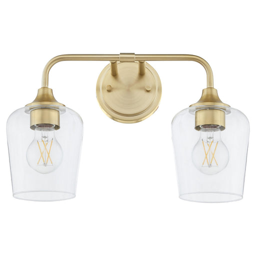 Raymond Two Light Vanity Aged Brass