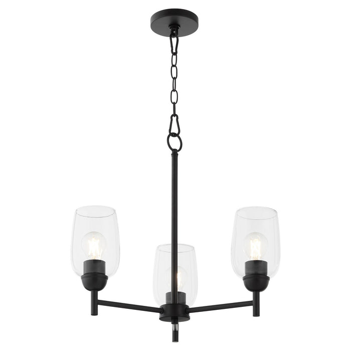 Quorum - 6112-3-59 - Three Light Chandelier - Wallinger - Matte Black