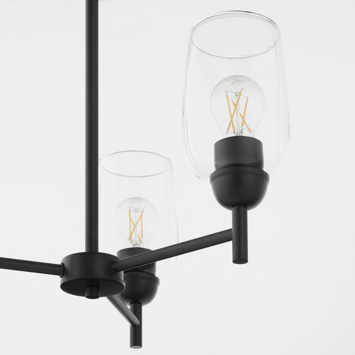 Quorum - 6112-3-59 - Three Light Chandelier - Wallinger - Matte Black