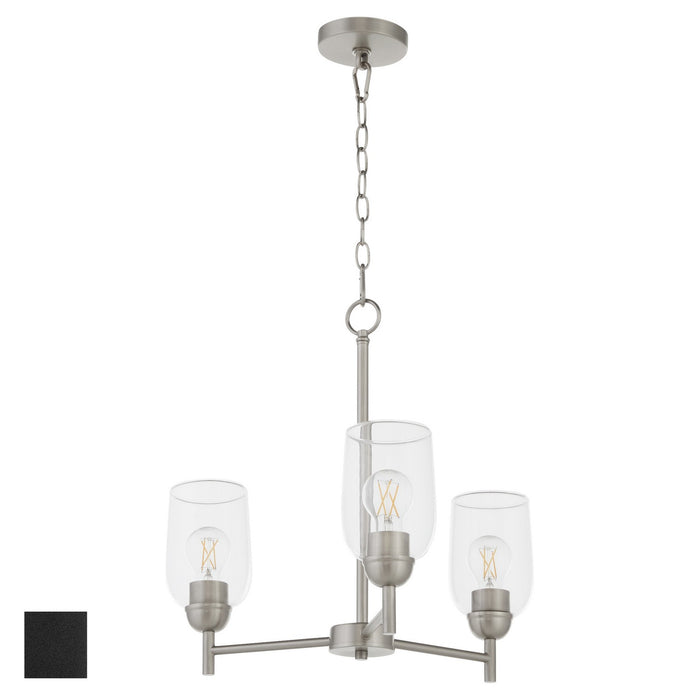 Quorum - 6112-3-59 - Three Light Chandelier - Wallinger - Matte Black