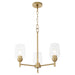 Quorum - 6112-3-80 - Three Light Chandelier - Wallinger - Aged Brass