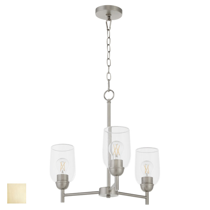 Quorum - 6112-3-80 - Three Light Chandelier - Wallinger - Aged Brass