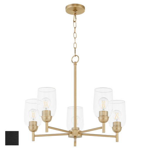 Wallinger Five Light Chandelier Matte Black