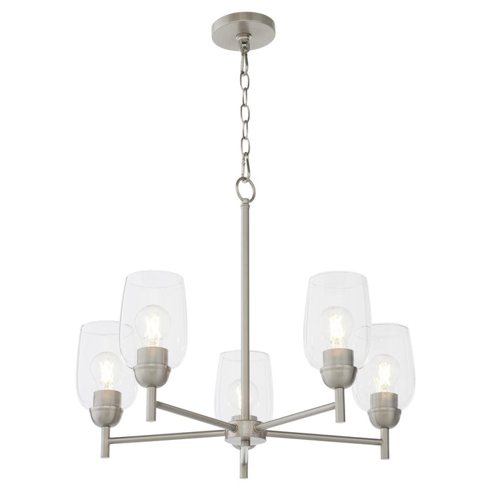 Quorum - 6112-5-65 - Five Light Chandelier - Wallinger - Satin Nickel