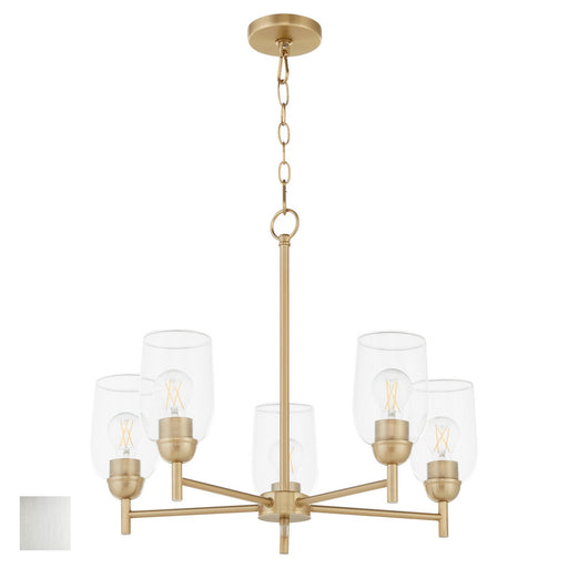 Wallinger Five Light Chandelier Satin Nickel