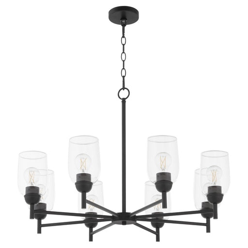 Wallinger Eight Light Chandelier Matte Black