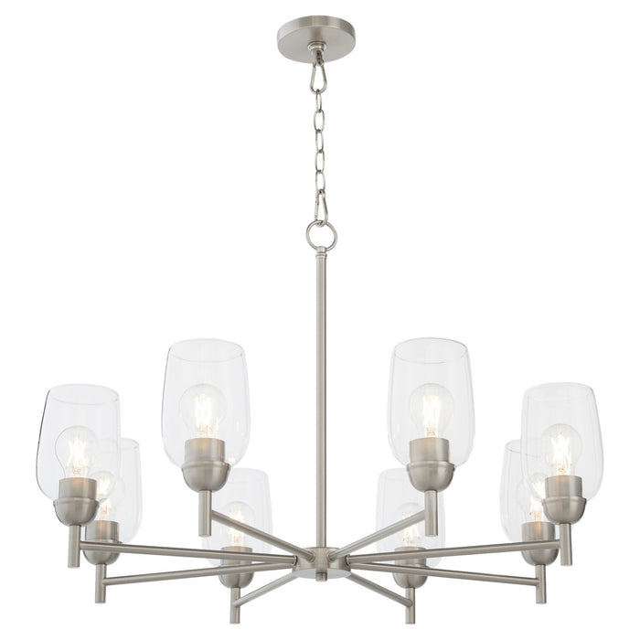 Quorum - 6112-8-65 - Eight Light Chandelier - Wallinger - Satin Nickel