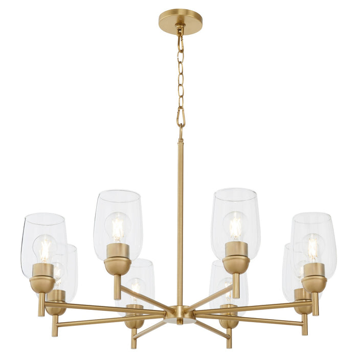 Quorum - 6112-8-80 - Eight Light Chandelier - Wallinger - Aged Brass