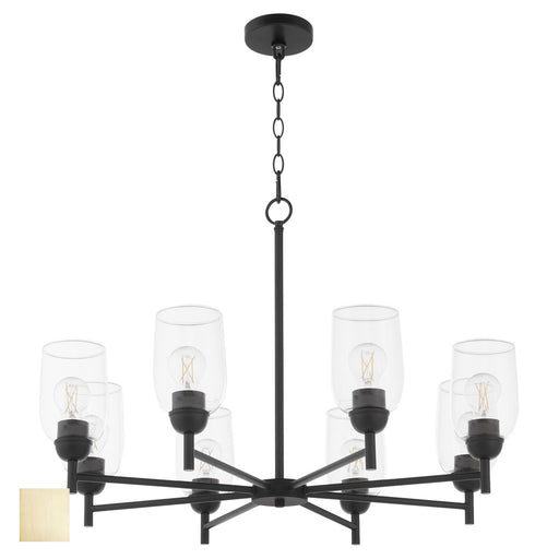 Wallinger Eight Light Chandelier Aged Brass
