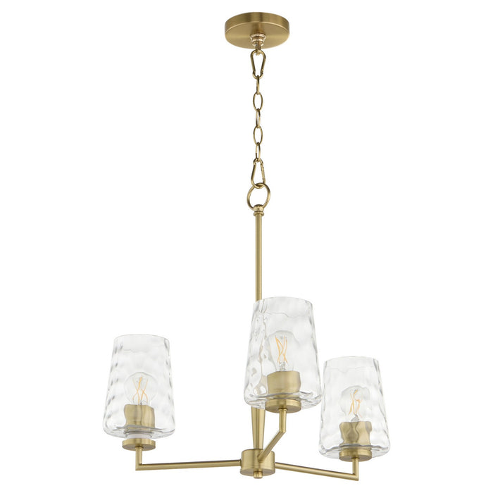 Quorum - 6204-3-80 - Three Light Chandelier - Goodwin - Aged Brass