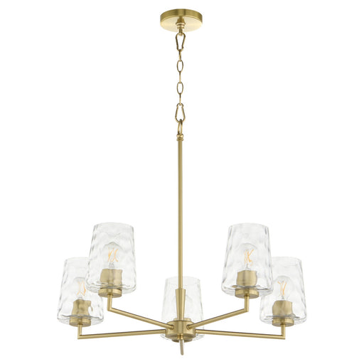 Goodwin Five Light Chandelier Aged Brass