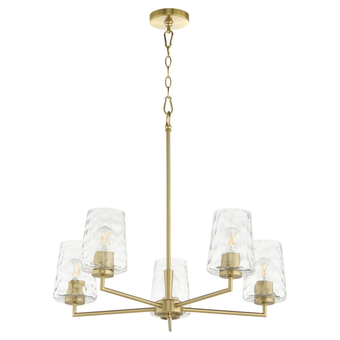 Quorum - 6204-5-80 - Five Light Chandelier - Goodwin - Aged Brass