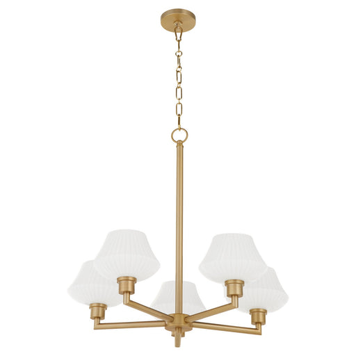 Quorum - 6221-5-80 - Five Light Chandelier - Cassini - Aged Brass