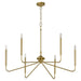 Quorum - 6238-6-80 - Six Light Chandelier - Providence - Aged Brass