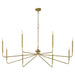 Quorum - 6238-8-80 - Eight Light Chandelier - Providence - Aged Brass