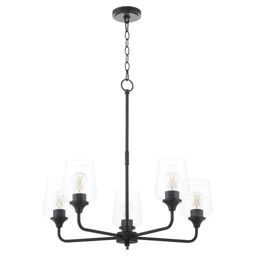 Raymond Five Light Chandelier Matte Black