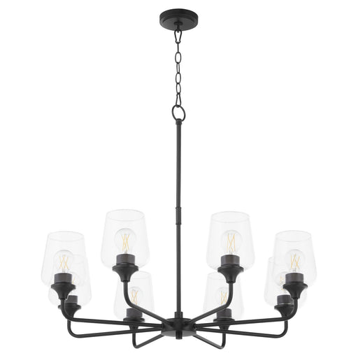 Raymond Eight Light Chandelier Matte Black