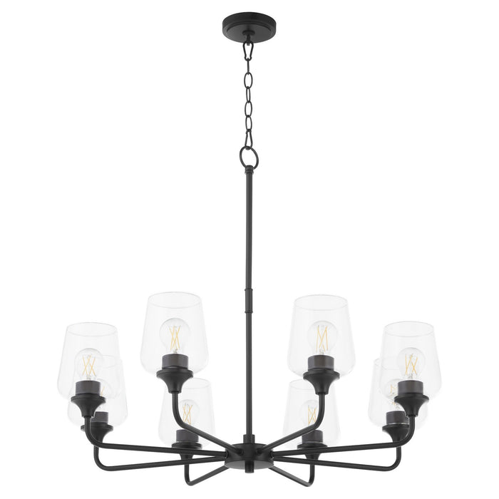 Quorum - 6313-8-59 - Eight Light Chandelier - Raymond - Matte Black