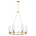 Quorum - 667-6-80 - Six Light Chandelier - Lee Boulevard - Aged Brass