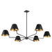 Quorum - 668-6-59 - Six Light Chandelier - Bliss - Matte Black