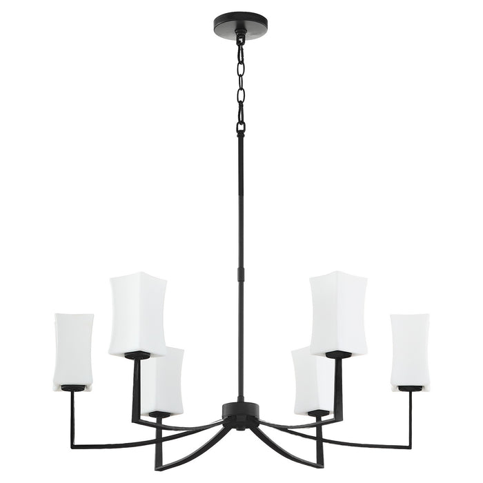 Quorum - 681-6-59 - Six Light Chandelier - Ayala - Matte Black