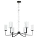Quorum - 681-6-59 - Six Light Chandelier - Ayala - Matte Black