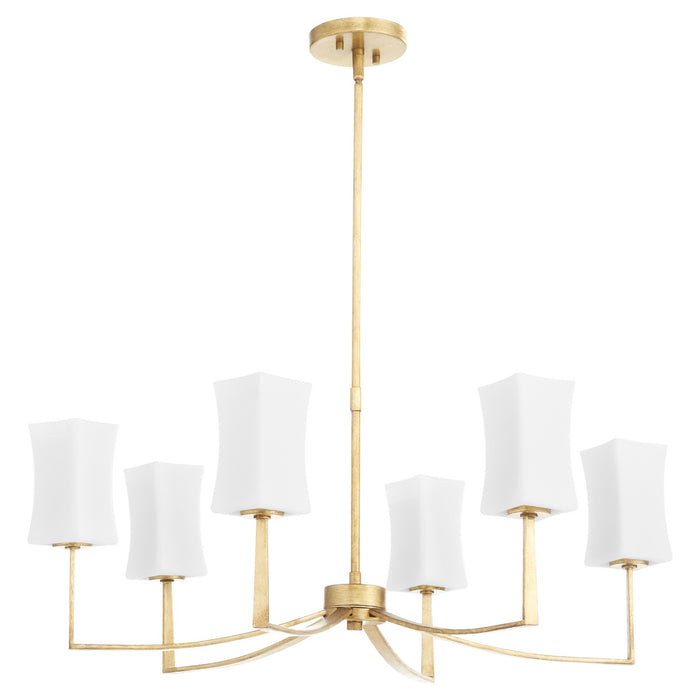 Quorum - 681-6-74 - Six Light Chandelier - Ayala - Gold Leaf