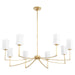 Quorum - 681-8-74 - Eight Light Chandelier - Ayala - Gold Leaf