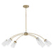 Quorum - 6877-6-80 - Six Light Linear Chandelier - Arpeggio - Aged Brass