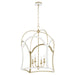Quorum - 8217-4-0880 - Four Light Lantern - Tiffany - Studio White w/ Aged Brass