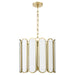 Quorum - 824-4-80 - Four Light Pendant - Belleview - Aged Brass
