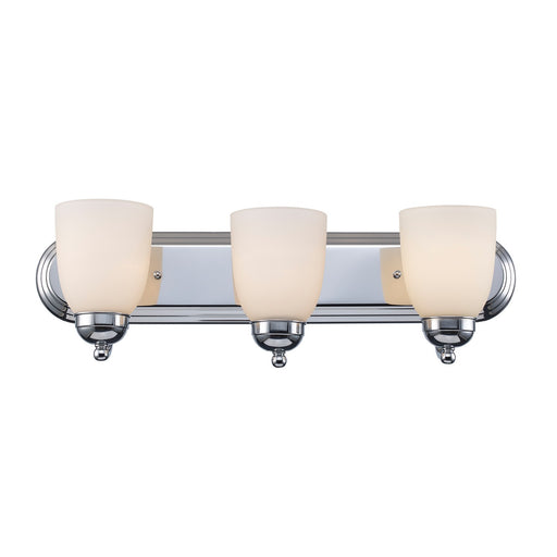 Clayton Three Light Vanity Bar Polished Chrome