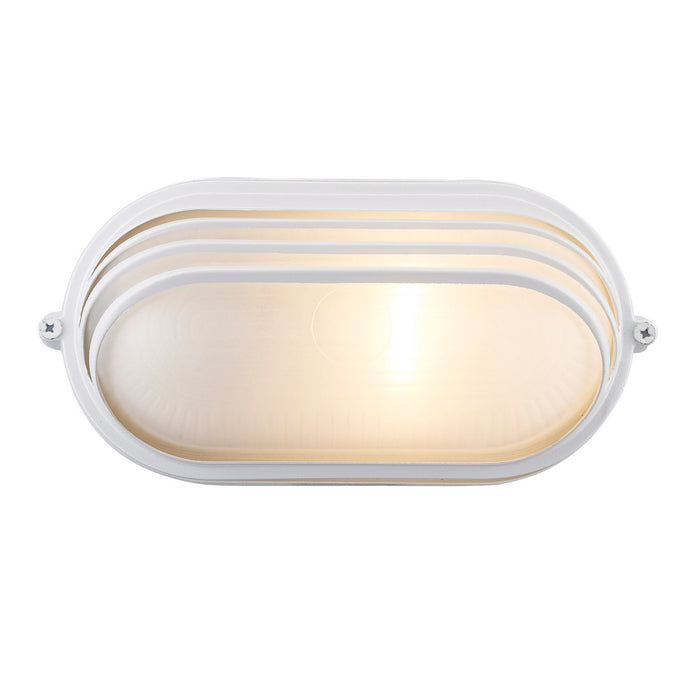 Trans Globe Imports - 4123 WH - One Light Bulkhead - Allegra - White