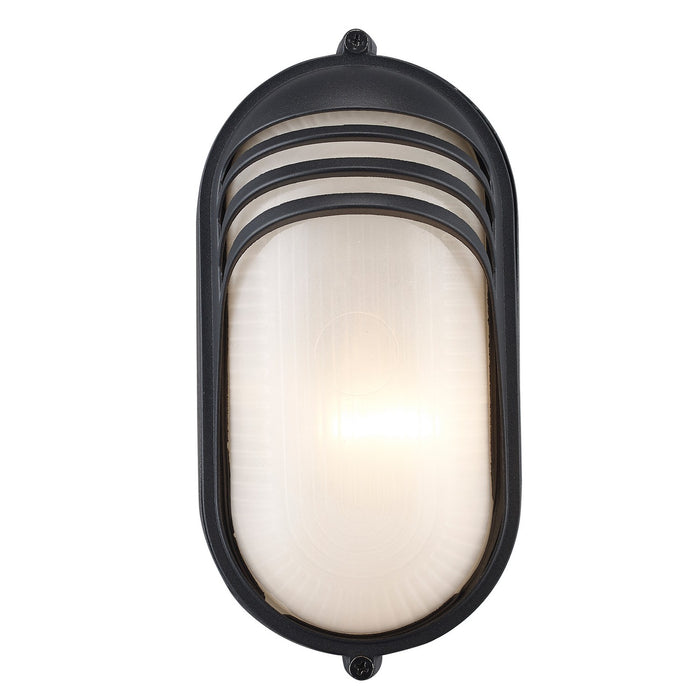 Trans Globe Imports - 4124 BK - One Light Bulkhead - Fringe - Black