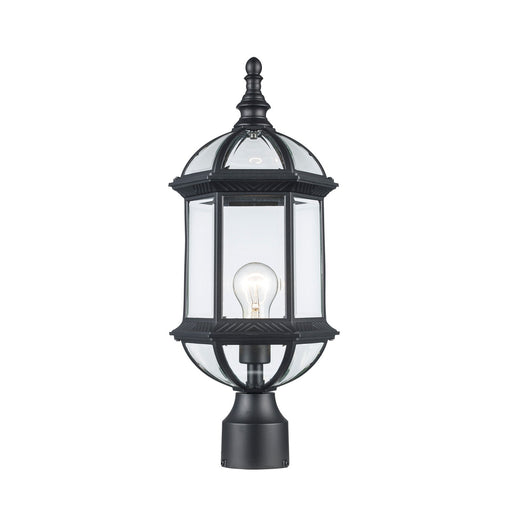 Trans Globe Imports - 4186 BK - One Light Postmount Lantern - Wentworth - Black