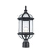 Trans Globe Imports - 4186 BK - One Light Postmount Lantern - Wentworth - Black