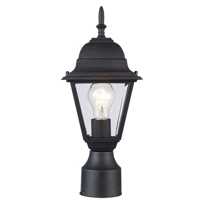 Trans Globe Imports - 4414 RT - One Light Postmount Lantern - Argyle - Rust