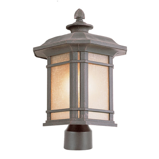 Trans Globe Imports - 5823 RT - One Light Postmount Lantern - San Miguel - Rust