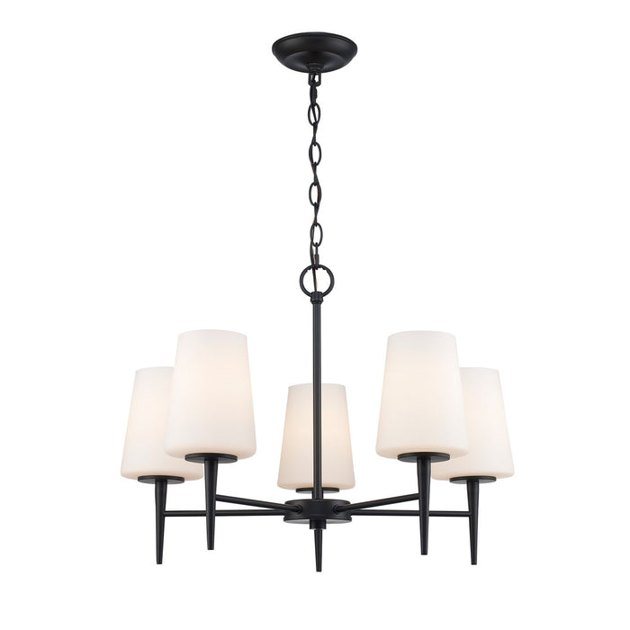 Trans Globe Imports - 71895 BK - Five Light Chandelier - Black